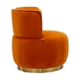 thumbnail image 4 of Swivel Accent Chair, 360 Degree Swivel Cuddle Barrel Sofa Chairs with Metal Base, Modern Round Accent Arm Chair Swivel Small Single Sofa for Living Room, Bedroom, Office, Orange, 4 of 9
