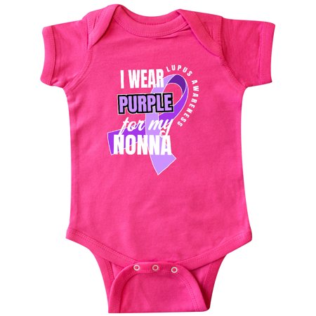 

Inktastic I Wear Purple For My Nonna Lupus Awareness Gift Baby Boy or Baby Girl Bodysuit
