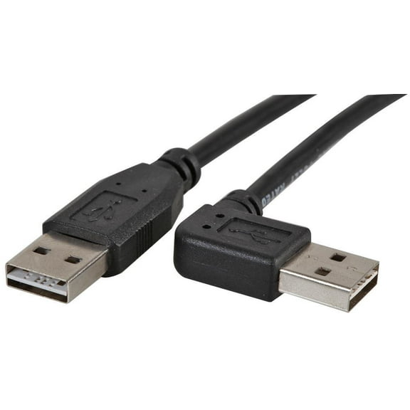 PRO SIGNAL - Reversible USB 2.0 A Male to 90° A Male Lead 2m