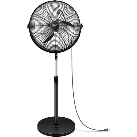 

[US IN STOCK] Simple Deluxe 20 Inch Pedestal Standing Fan High Velocity Heavy Duty Metal For Industrial Commercial Residential Greenhouse Use Black