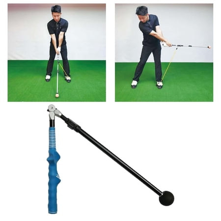 Adjustable Golf Swing Trainer Position Grip Comfortable Left Right Handed Extendable Posture Corrector Forearm Rotation with Ergonomic Grip Gear Tool Blue