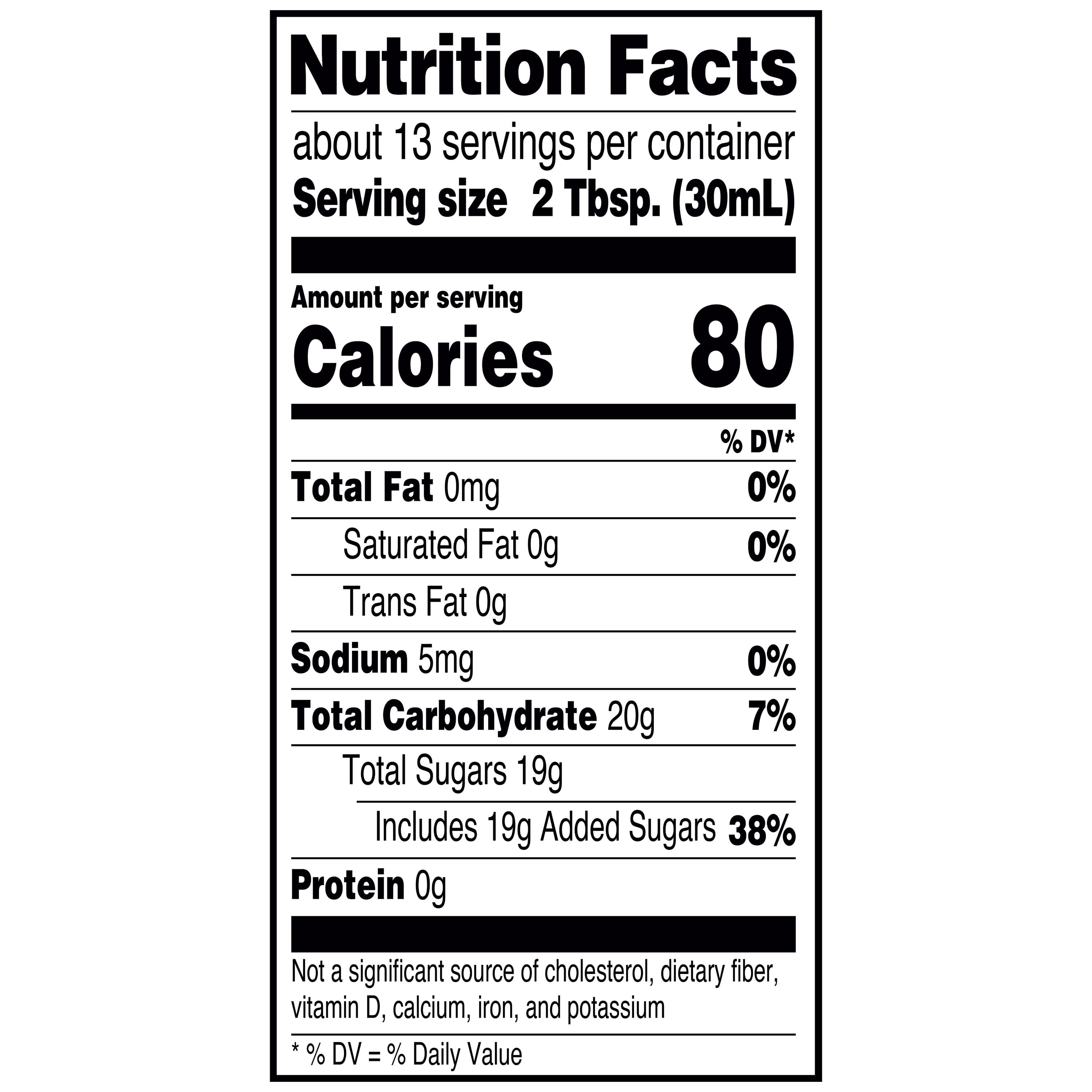 Great Value Vanilla Flavored Syrup, 12.7 fl oz