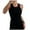Black, variant on Women's Strap Tank Top – High Neck Sleeveless Ribbed Backless Vest, Thick Strap Slim Fitted Racerback Summer Going Out Top