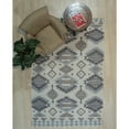 thumbnail image 2 of EORC Ivory Handwoven Polyster Traditional Reversible Kilim Rug, 6' x 9', 2 of 4
