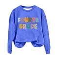 thumbnail image 1 of Rbaofujie Chandails Surdimensionnés pour Femmes Haut Décontracté Imprimé Col Rond Manches Longues Chandails en Molleton Amples Chandails à Capuchon Bleus pour Adolescentes, 1 of 3