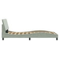 thumbnail image 4 of vidaXL Bed Frame with LED Lights Platform Bed Base Bedroom Furniture Velvet, 4 of 27