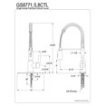 thumbnail image 2 of Kingston Brass GS8775CTL Single Lever HandlePull Down Kitchen Faucet, Oil Rubbed Bronze, 2 of 2