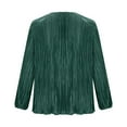thumbnail image 4 of Bovemsi Women's Long Sleeve Tops Plus Size T Shirt 2025 Fall Crew Neck Pleated Pullover Loose Fit Long Sleeve Blouse, 4 of 7