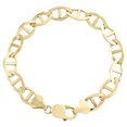 thumbnail image 2 of Solid 10K Yellow Gold Mens 10.75mm Plain Anchor Mariner Link Bracelet 9 Inches, 2 of 3