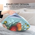 thumbnail image 4 of Yayeee Pillowcase Standard Size Set of 2 Satin Wrinkle Resistant Pillow Case, Orange Floral Tomatoes, 4 of 7