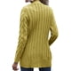 thumbnail image 5 of Qarigey Suéter de mujer con cuello en V, botón, prendas de vestir exteriores, abrigo de otoño de punto de manga larga, amarillo, L Prendas para la parte del cuerpo Amarillo L, 5 of 6