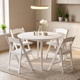 thumbnail image 2 of HOMCOM Lot de 4 Chaises Pliantes, Chaise Pliable en Résine avec Siège Rembourré, Blanc, 2 of 10
