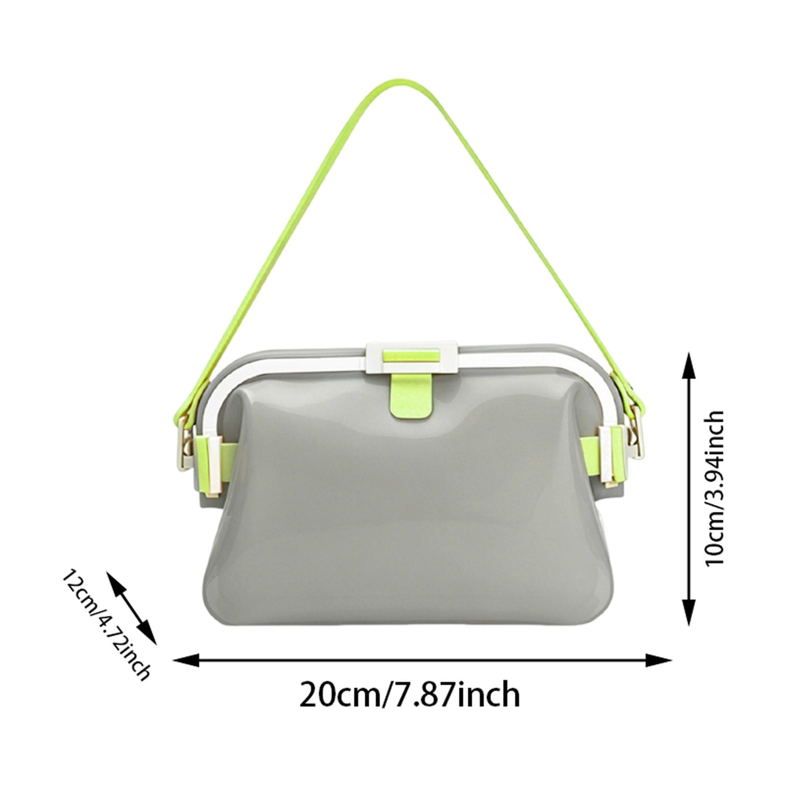 Huggea Bag, Women Summer Silicone Handbag, 67.63 fl oz Waterproof Foldable Crossbody Tote