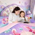 thumbnail image 5 of Manfei Magical Axolotl 7-Piece Twin Bedding,Ocean Amphibian Print Bedding Comforter Set,Pink Reversible, 5 of 7