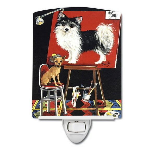 Caroline's Treasures PPP3072CNL Chihuahua Think Big Ceramic Night Light, 6x4x3", multicolor