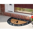 thumbnail image 6 of Legendary Doormats 22" x 36" Monogrammed Half Moon Coir Doormat with Non Slip Rubber Border Design Custom Entrance Mat - Monogram A, 6 of 6