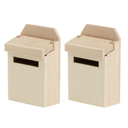 

2pcs Mini House Mailbox DIY Adornment Mini Furniture Model Miniature Mailbox