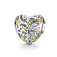 thumbnail image 1 of BISAER 925 Sterling Silver Heart Series Charm Bead Colorful Zircon Pendant Fit Family Mother's Day Birthday Bracelet DIY JewelryChina Gao Jinjia LED, 1 of 2