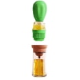 thumbnail image 3 of Glass Olive Oil Dispenser Bottle with Brush 2 in 1 Silicone Dropper Measuring Cooking Oil Dispenser Bottle for Kitchen Cooking BBQ Baking Grill Pastry Brush (1PC Green), 3 of 10