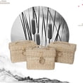 thumbnail image 3 of Osdhezcn Handmade Rattan Storage Box with Lid for Bulk Sundries Organizer Straw Basket, 3 of 7