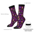 thumbnail image 4 of Sigee Mardi Gra2 for Contrast Design Soft Moisture-Wicking Socks Crew Casual Athletic Stretchy Loose Middle Tube Socks, 4 of 6