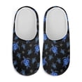 thumbnail image 2 of POLERO Slippers for Women Indoor Blue Sea Turtle Flower Print House Slippers Closed Toe Design Lightweight Sole Bedroom Shoes, Size 6-7, 2 of 7