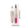 thumbnail image 3 of 2 in 1 Dual-Ended Lip Liner Lipstick & Gloss Kit, Nude Peach Juicy Lip Mirror Effect, Velvet Matte Lip Liner Smooth Buildable Glass Quick Fuller Lip Plumping Set for Women, 3 of 5