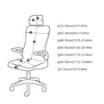 thumbnail image 4 of Fundas de asiento de silla de oficina extraíbles con cubierta de reposacabezas Protector de asiento resistente al agua para sillas de escritorio de amarillo Macarena Fundas para asientos de oficina, 4 of 8