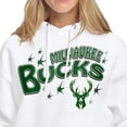thumbnail image 3 of Women's Starter White Milwaukee Bucks Fireworks Fleece Hoodie, 3 of 3