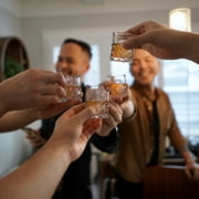 Final Touch 2.5 oz Clear Glass Yarai Shot Glass Set