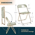 thumbnail image 2 of Bowery Hill Acrylic Folding Chair With Gold Metal Frame in Amber, 2 of 16