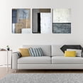 thumbnail image 3 of Abstract Grey Black Wall Art Poster Prints 3 Pieces Canvas Picture Painting Office Workplace Wall Decor Bedroom Living Room Decorations Framed Artwork (36"Wx16"H), 3 of 6