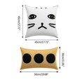 thumbnail image 3 of Nordic woven tufted throw pillowcase with fringed geometric stripes, sun cat, 3 of 5