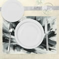 thumbnail image 3 of Ambesonne Black and White Place Mats Set of 4, Bold Abstract Art, Standard Size, Dark Blue Grey, 3 of 5