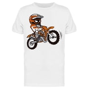 Splashing Biker Motorcycle Rider T-Shirt Men -Image by Shutterstock, Male x-Large