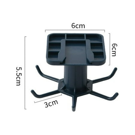

Creative Kitchen Roof 360 Degree Rotating Hook Spatula Kitchen Utensils Storage Hook Wall Mounted 6-claw Rotating Hook