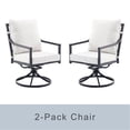 thumbnail image 2 of My Texas House Cambria Swivel Outdoor Dining Chair - Set of 2, Black, 2 of 13