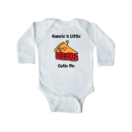 

Inktastic guncle s little Cutie Pie Gift Baby Boy or Baby Girl Long Sleeve Bodysuit