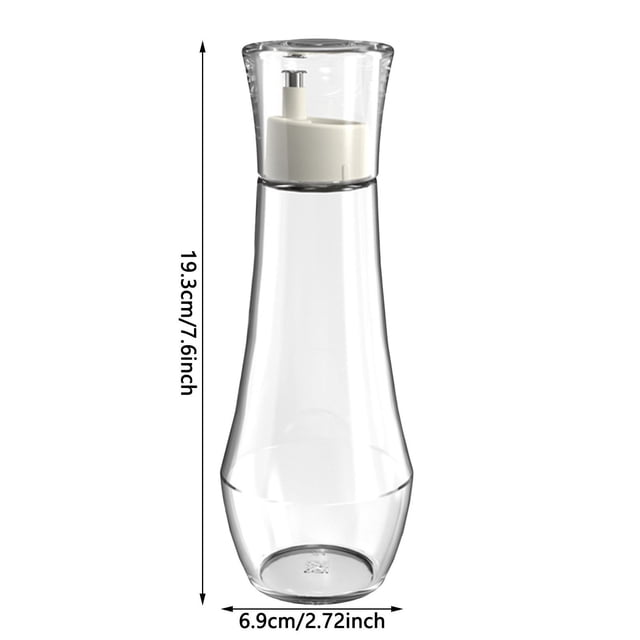 DFC Glass Bottle With Oil Spout150/260ml Container Bottle With Lid Cup Small Clear Refillable Dispenser For Countertop 1pc