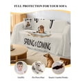 thumbnail image 4 of Cartoon Groundhog Couch Cover for 2 Cushion Couch, Wake Up Spring Is Coming Country Washable Love Seat Sofa Covers Slipcover, Throw Sofa Covers for Pets, Furniture Protector 71"x102", 4 of 9