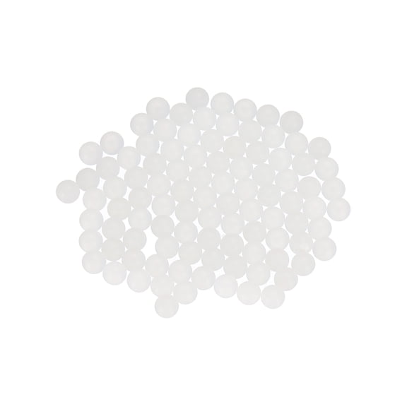 100 Pack PP Plastic Bearing Balls 2mm Solid Plastic Balls G1 Precision, White