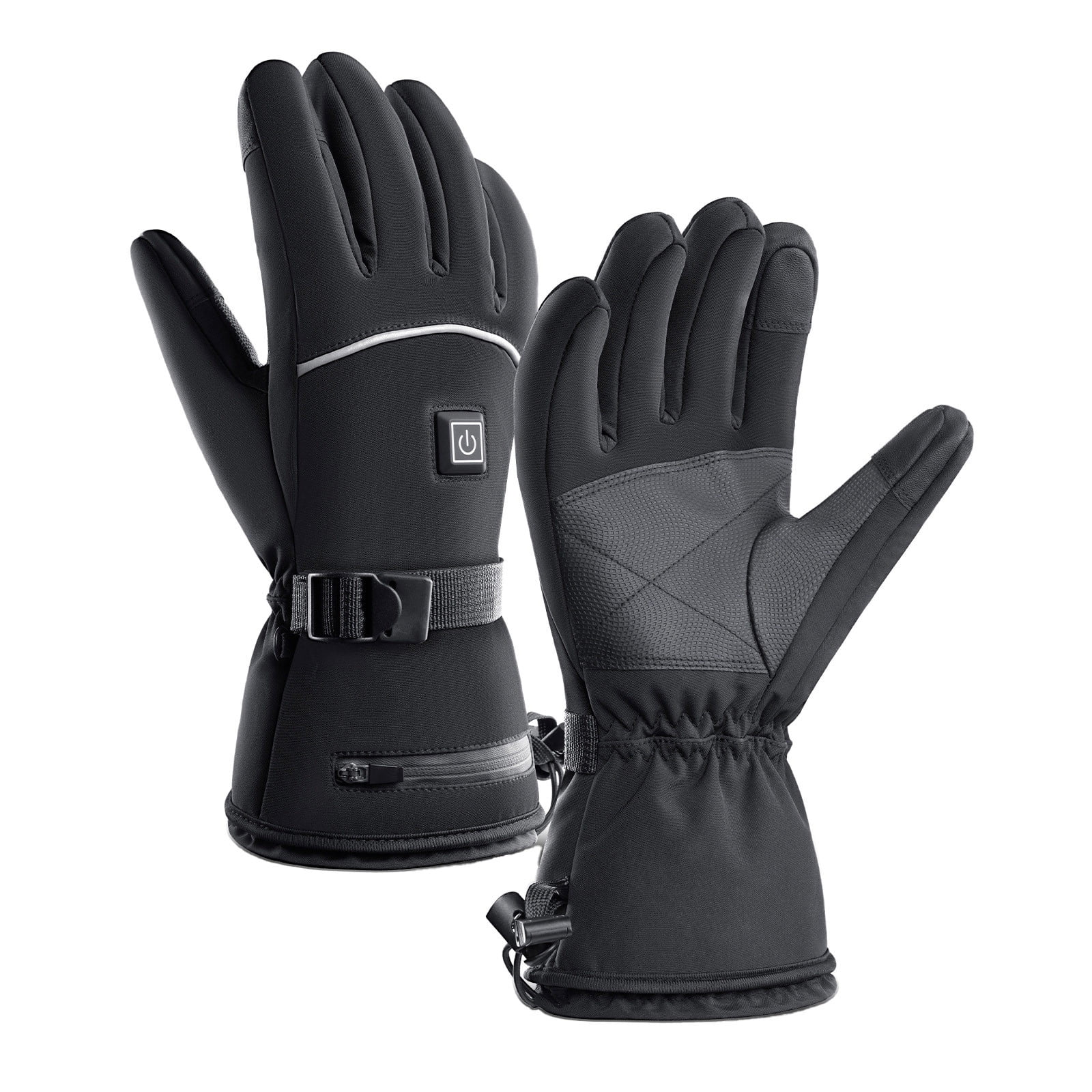 Winter Heated Gloves For Men Women 3.7V Battery Heated Ski Gloves Touchscreen Waterproof Electric Heated Gloves For Winter Work Skiing Fishing Hiking Camping