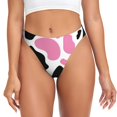 thumbnail image 1 of Fotbe Cow Spots Tanga Sin Costuras para Mujer con Estampado – Panties Invisibles, Transpirables y Cómodos para Uso Diario-4X-Large, 1 of 6