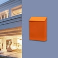 thumbnail image 1 of Buzón montado en la pared, buzón con cerradura, caja decorativa para periódicos, buzón colgante de pared para porche, exterior de casa al aire libre Naranja, 1 of 8
