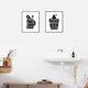 thumbnail image 4 of 4 piezas decoración de la pared del baño decoración del baño arte de la pared impresiones en lienzo blanco y negro decoración moderna del baño cartel inspirador para la decoración del hogar del b, 4 of 5