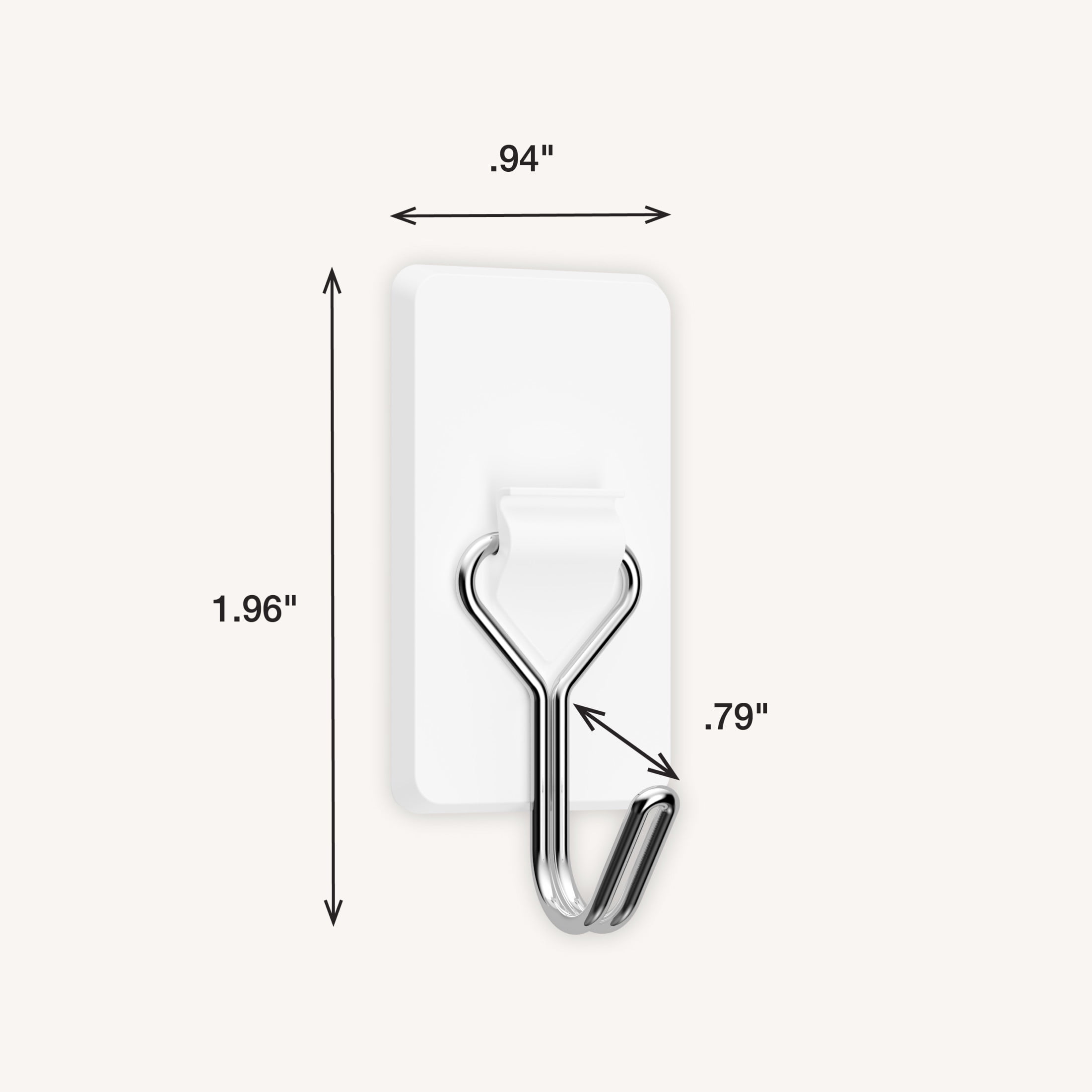 FrogTape reMOVEables Medium White Wire Hooks, 2 Hooks and 4 Adhesive Strips