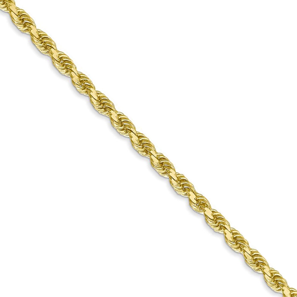 3mm 10k Yellow Gold Diamond Cut Solid 