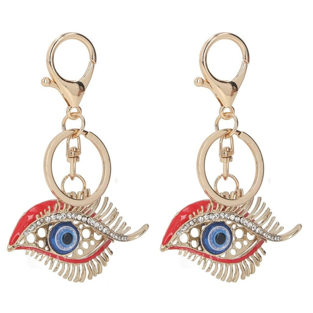 Eye Rhinestone Keychain, Zinc Alloy Durable Keychain Pendant Unique Design For Bag