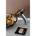 thumbnail image 3 of ANZZI Timbre Series Deco-Glass Vessel Sink in Kindled Amber with Matching Chrome Waterfall Faucet, 3 of 5