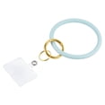 thumbnail image 3 of Uxcell Key Ring Bracelet Silicone Wrist Keychain Circle Wristlet Keyrings, Blue Gray, 3 of 7